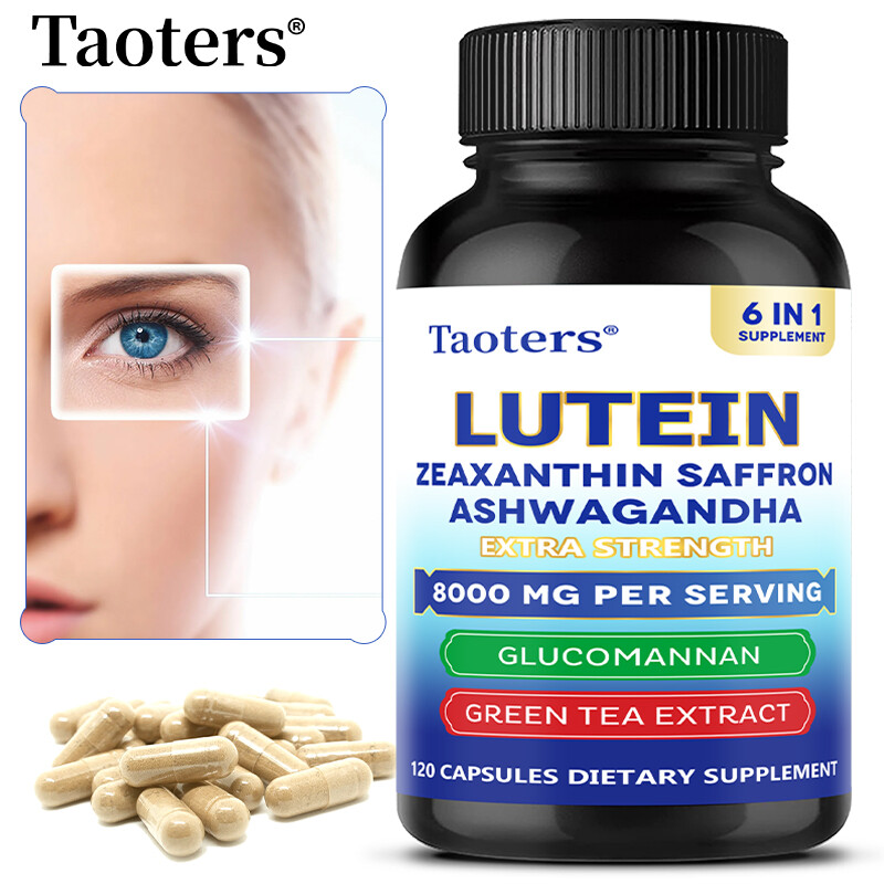 Lutein and Zeaxanthin Supplements 8000 MG Vitamins with Saffron for Eye Health