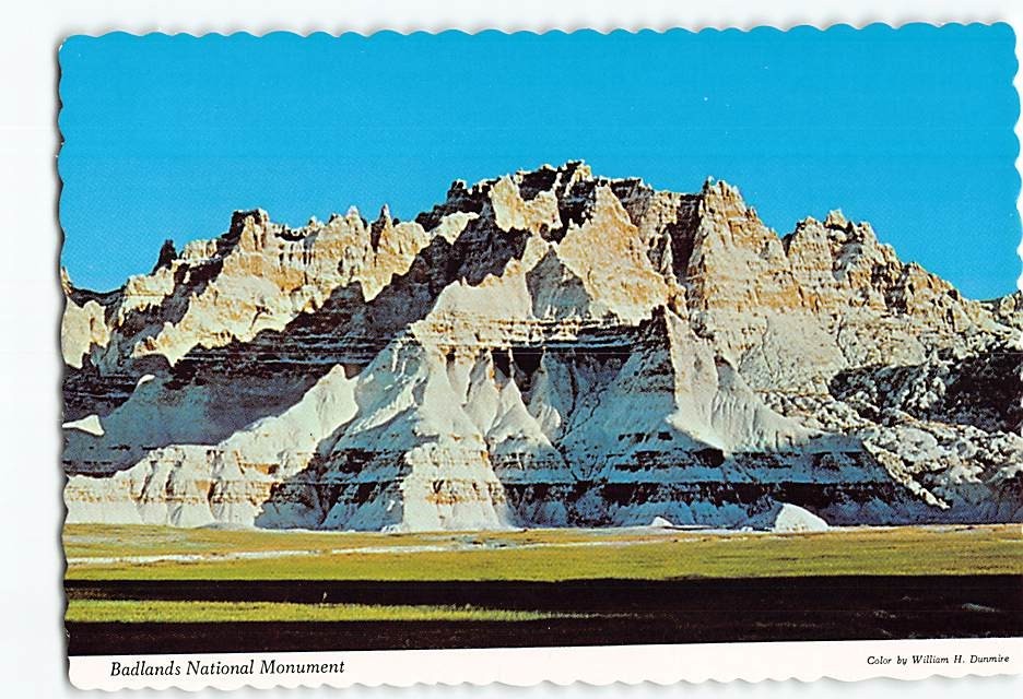 Postcard Winter Badlands National Monument South Dakota USA