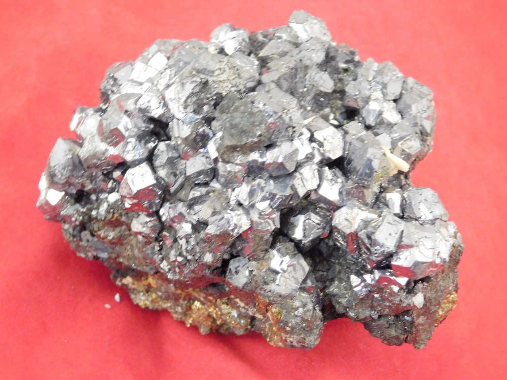 Larger! RHOMBIC Galena Crystal Cluster with Chalcopyrite 100% Natural Peru 488gr