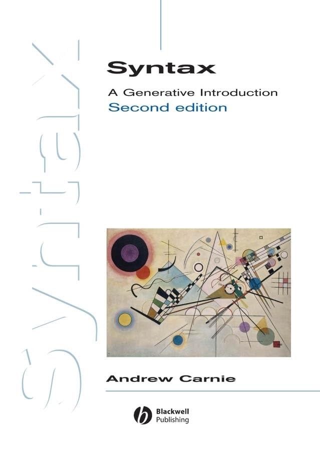 Syntax: A Generative Introduction - paperback Carnie, Andrew