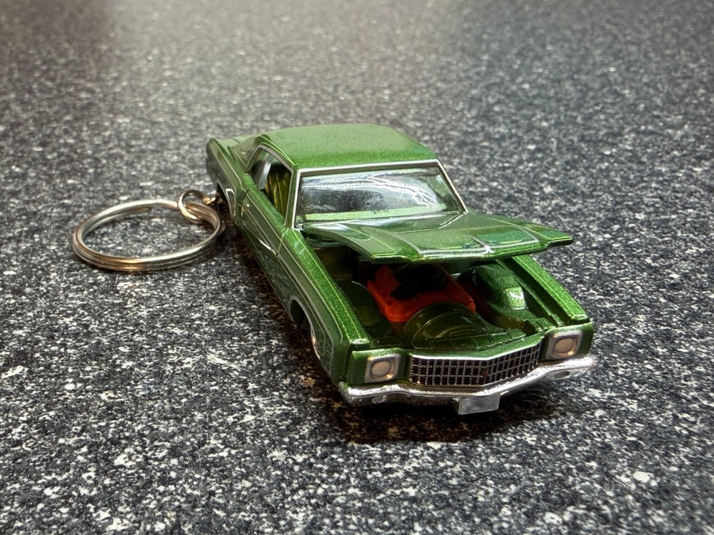 1970 Chevy Monte Carlo Keychain Green Matchbox Hot Wheels