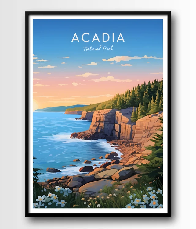 Stunning Acadia National Park Scenic Art Print-image