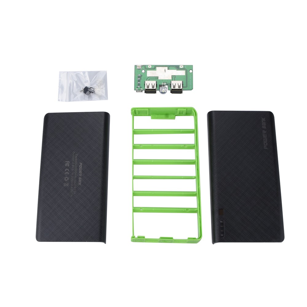 4-Port USB 2A Power Bank Case Kit 6x18650 Battery Fast Quick Charger DIY Set