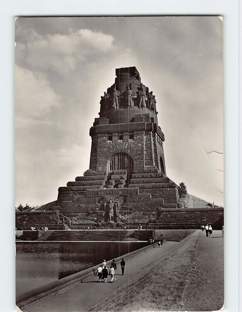 Postcard Battle of Nations Monument Leipzig Germany
