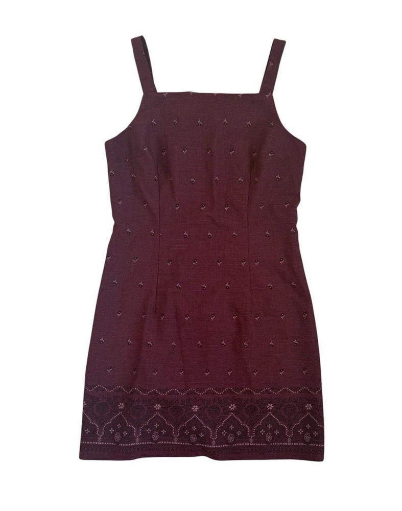 VTG City Triangles Women’s Mini Dress Bandana Print Size 11/12 90s Y2K Boho