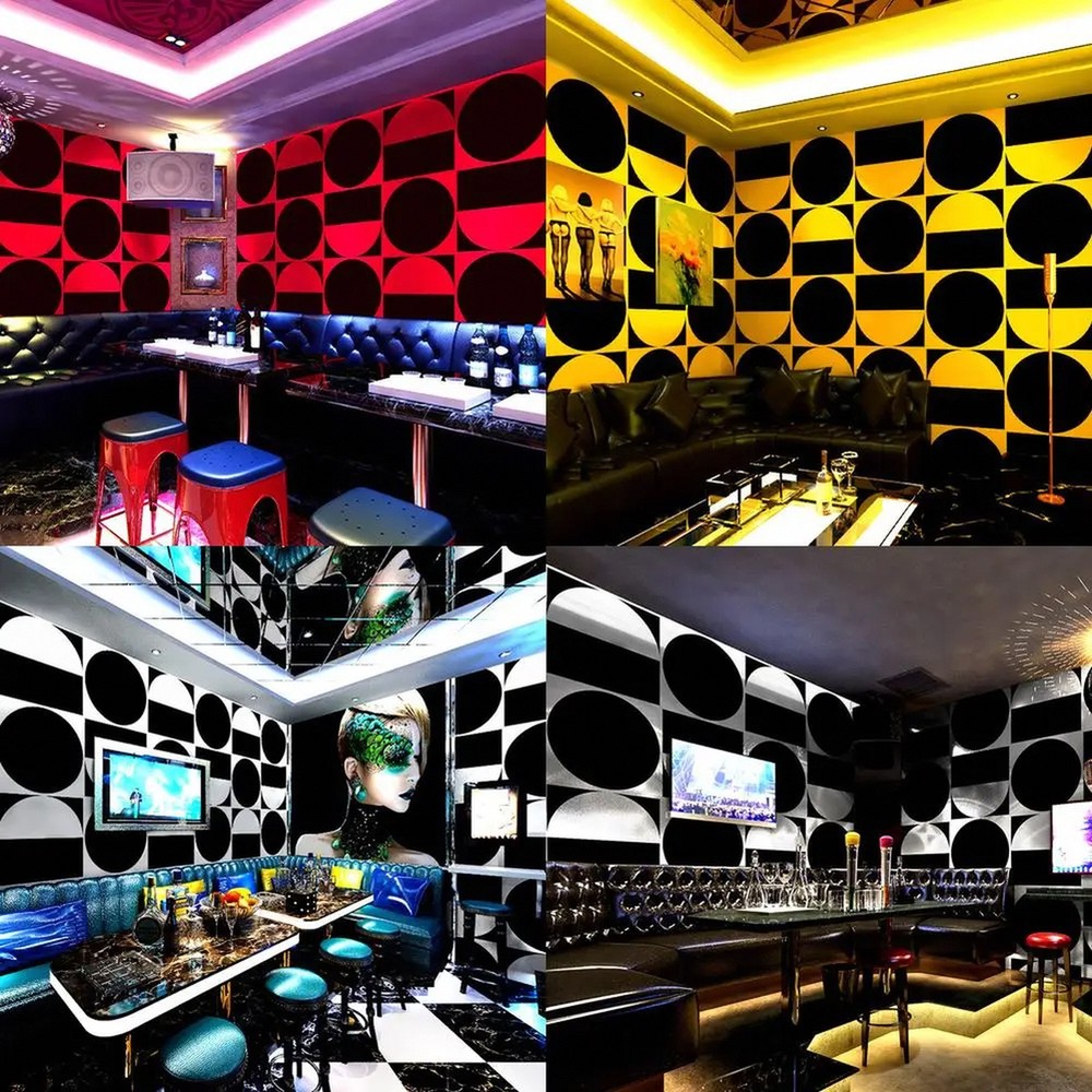 3D Reflective Foil Wallpaper for Bars KTV Rooms Corridors Hall Decor Modern