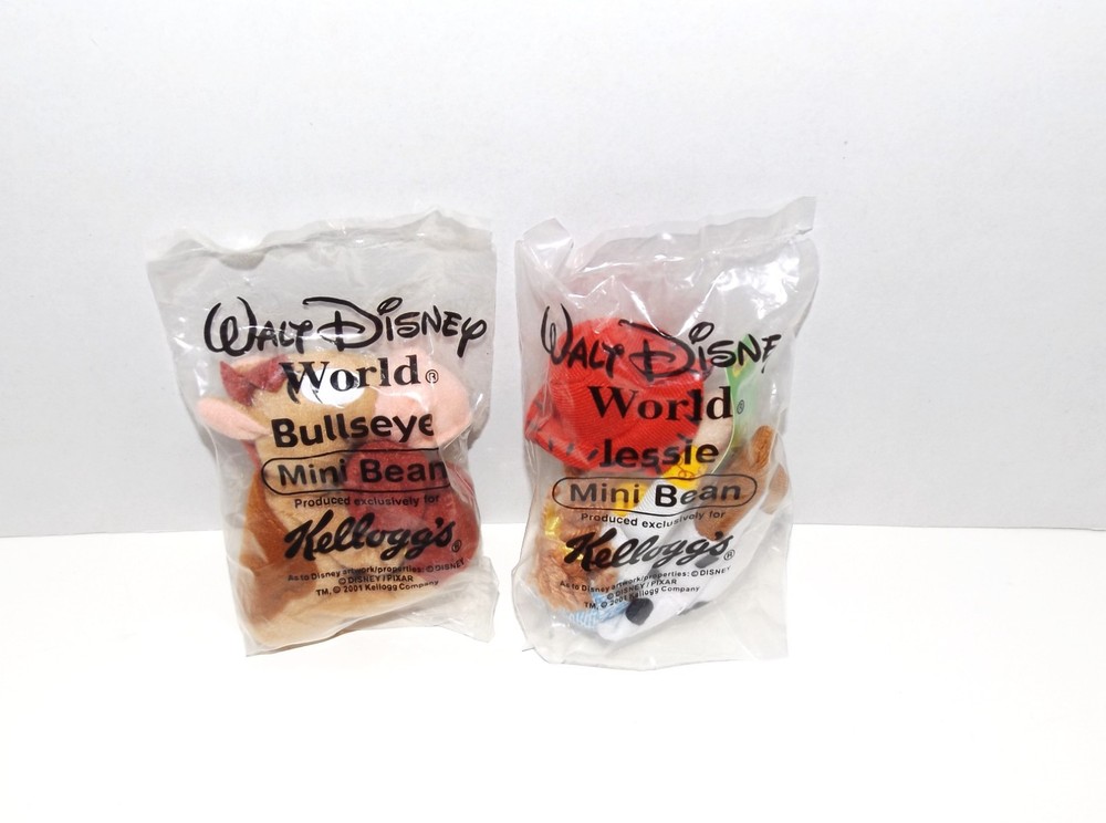 2001 Kellogg’s Walt Disney Toy Story Mini Bean Plush Jessie & Bullseye Sealed
