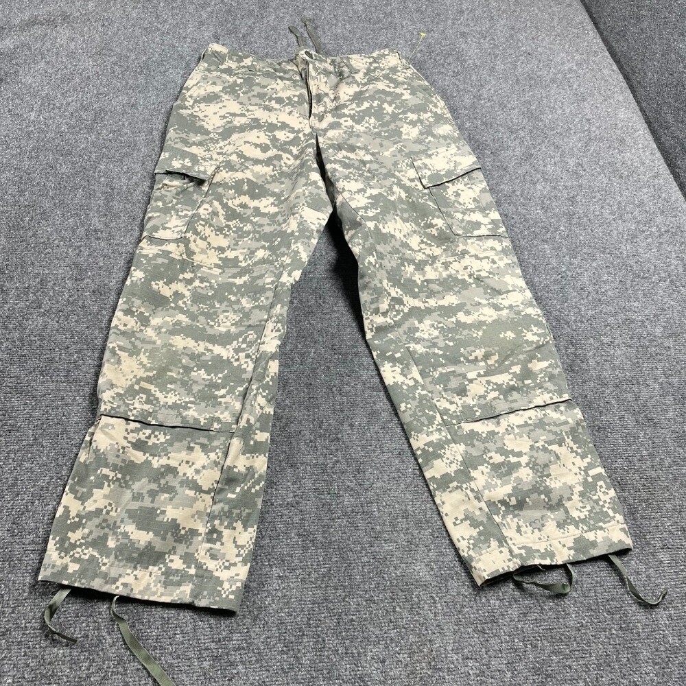 Men's Cargo Pants Camouflage Military Combat Button Closure Straight Leg Size S