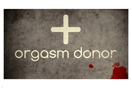 hilarious ORGASM DONOR poster 20x30 FUNNY great design HOT NEW RARE!!!