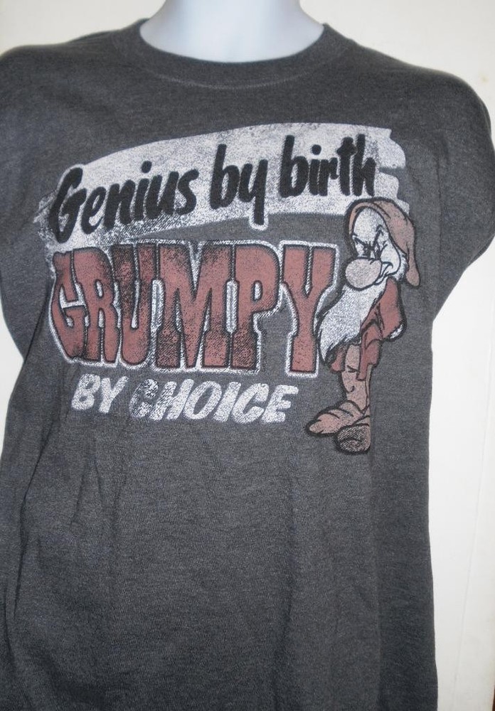 Genius Grumpy Dwarf Dark Gray T-Shirt XL Cotton Polyester Blend