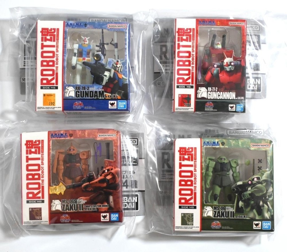 Mobile Suit Gundam ROBOT Spirits Miniature Collection 4set  Capsule Toy JP New