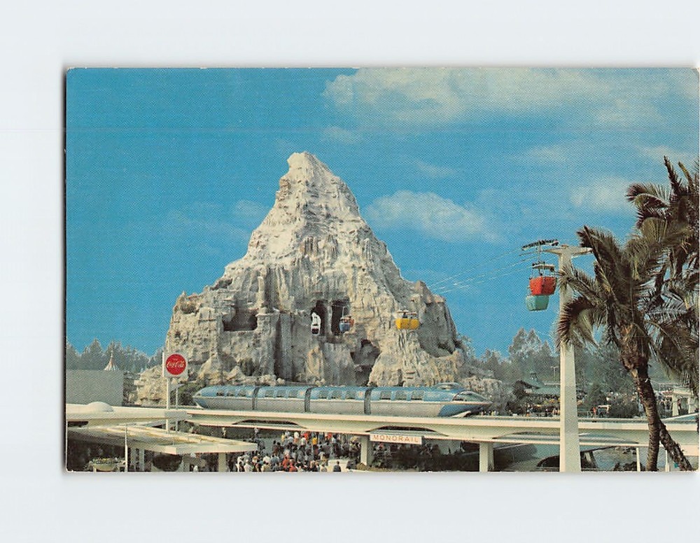 Postcard Disneyland Matterhorn Mountain Magic Kingdom California USA