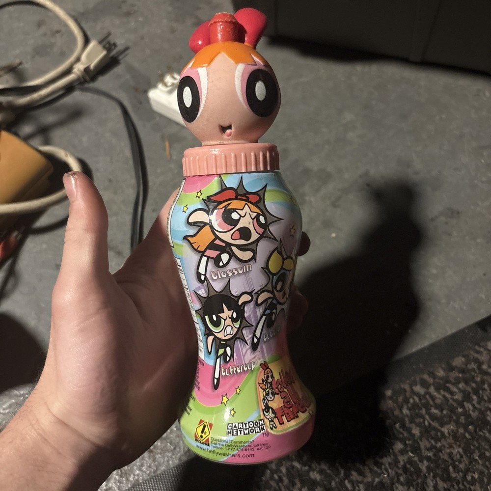 Powerpuff Girls Belly Washers Bottle Blossom Empty Pink Y2K Cartoon Network 00’s