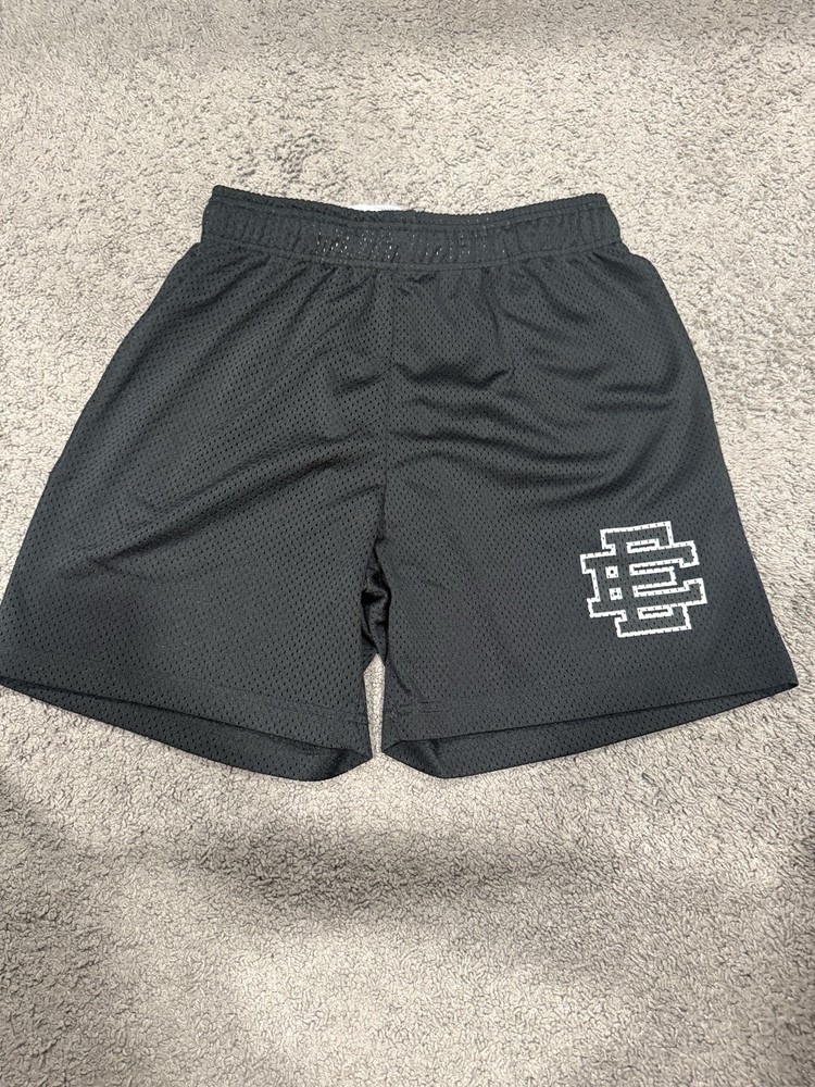 Eric Emanuel Men's Black Athletic Shorts M Mesh Drawstring Basketball