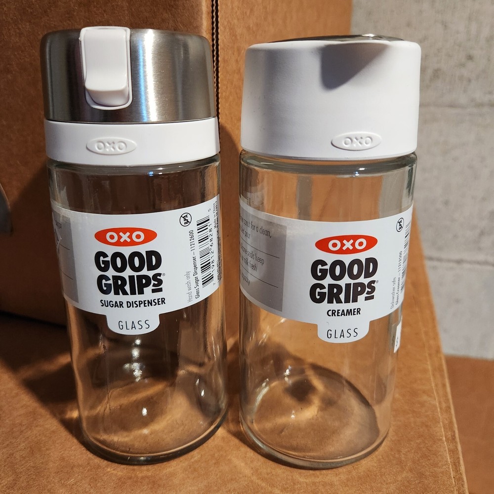 OXO Good Grips Sugar and Creamer Dispenser Set in Clear for Easy Pouring and Storage