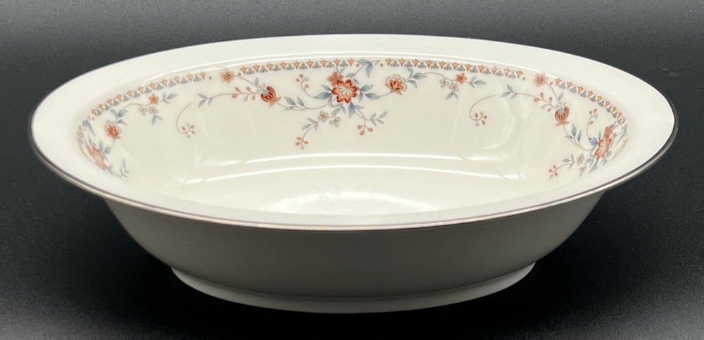 Noritake Adagio Ivory China 7237 Oval Serving Bowl Made In Japan