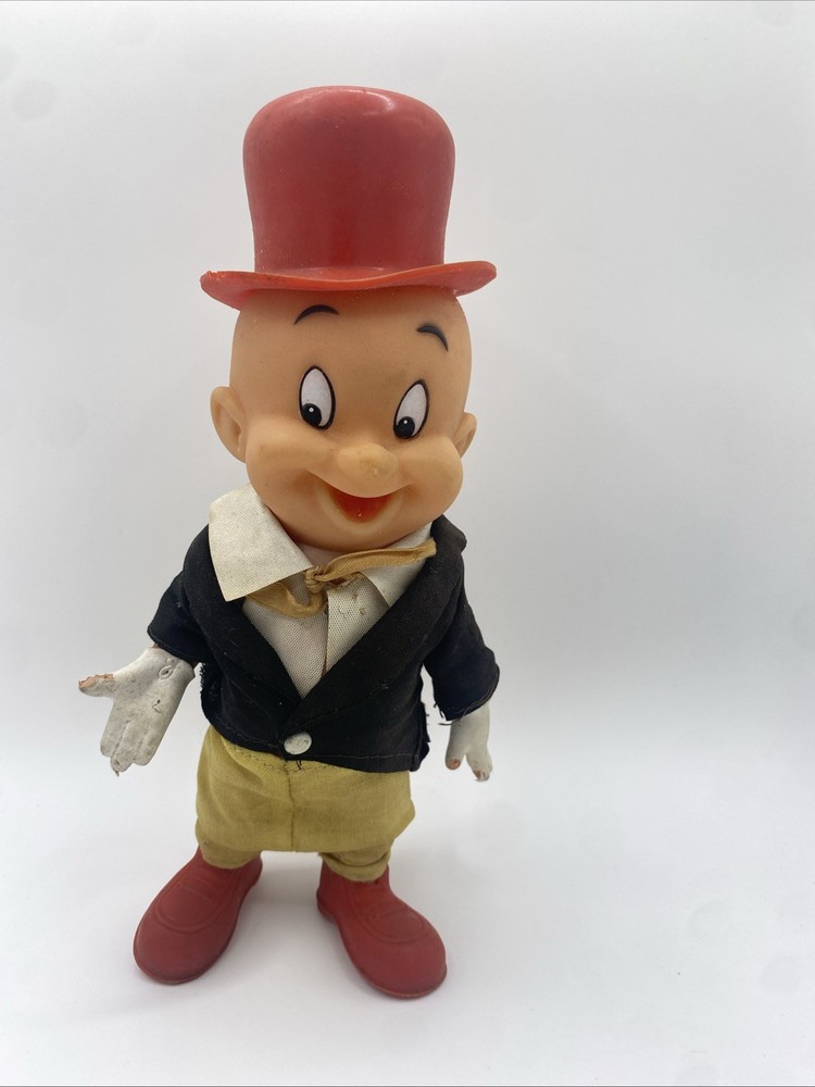 Vintage 1970 R Dakin & Co Warner Bros Elmer Fudd Rubber Vinyl Doll Collectible