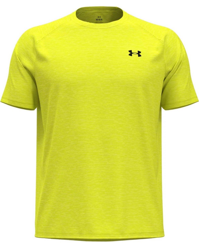 Under Armour Training T-Shirt Men’s Tech Textured Yellow Tee Size XLT Yellow NWT
