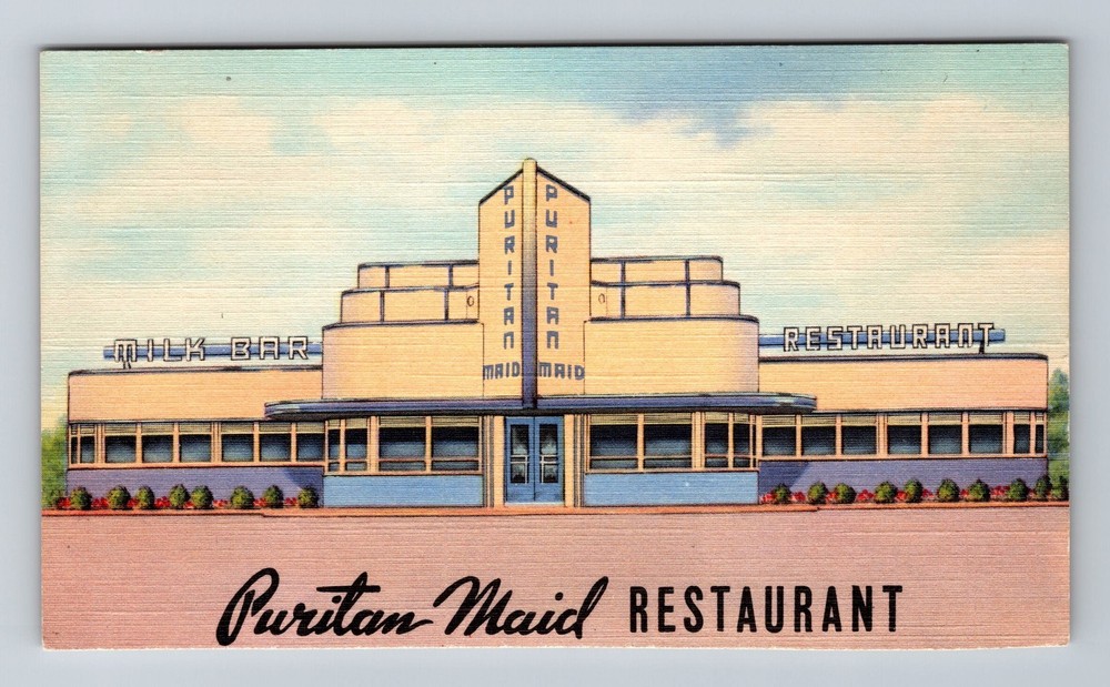 East Hartford, CT-Connecticut, Puritan Maid Restaurant Milk Bar Vintage Postcard