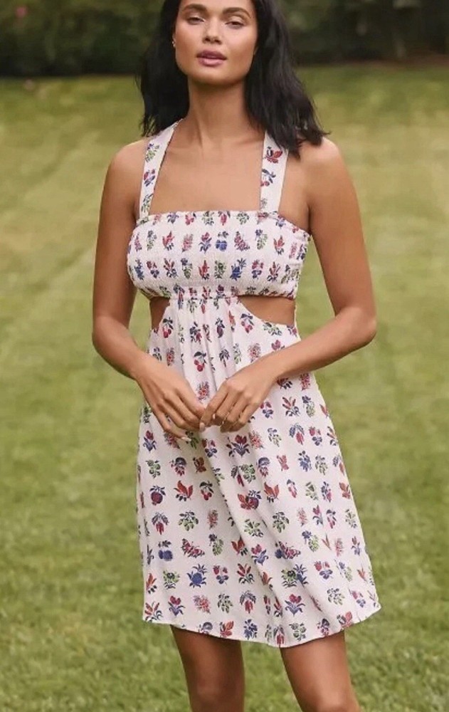 New women's M By Anthropologie The Piper bandeau cutout mini dress