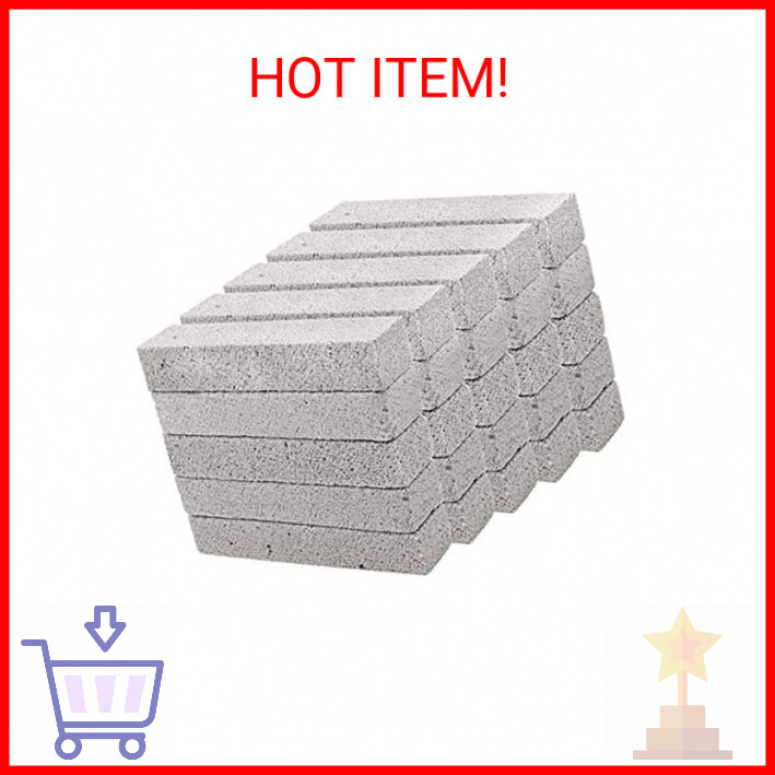 25-Pack Pumice Toilet Bowl Scrubber for Tough Stains & Hard Water Buildup