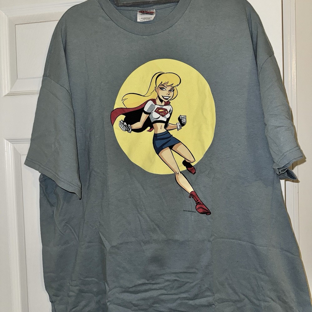 Vintage 2000 Graphitti Designs Supergirl Superman The Animated Series Shirt 2XL