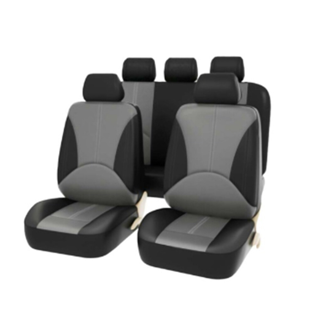 9-Piece Universal Breathable Leather Car Seat Protector Set G5J3