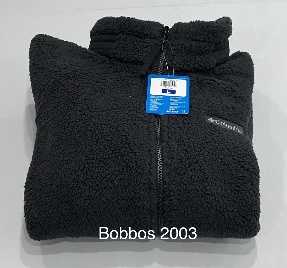 Columbia Men's Rugged Ridge Full Zip Sherpa Fleece Jacket, Black, Size L