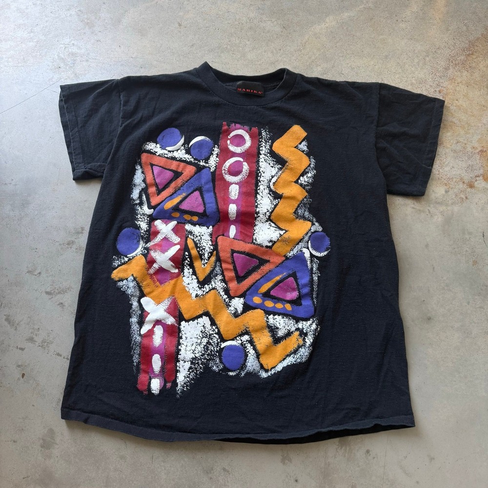 Vintage 90’s Marika Abstract Art Retro Classic Unique Graphic T-shirt Size XL-image