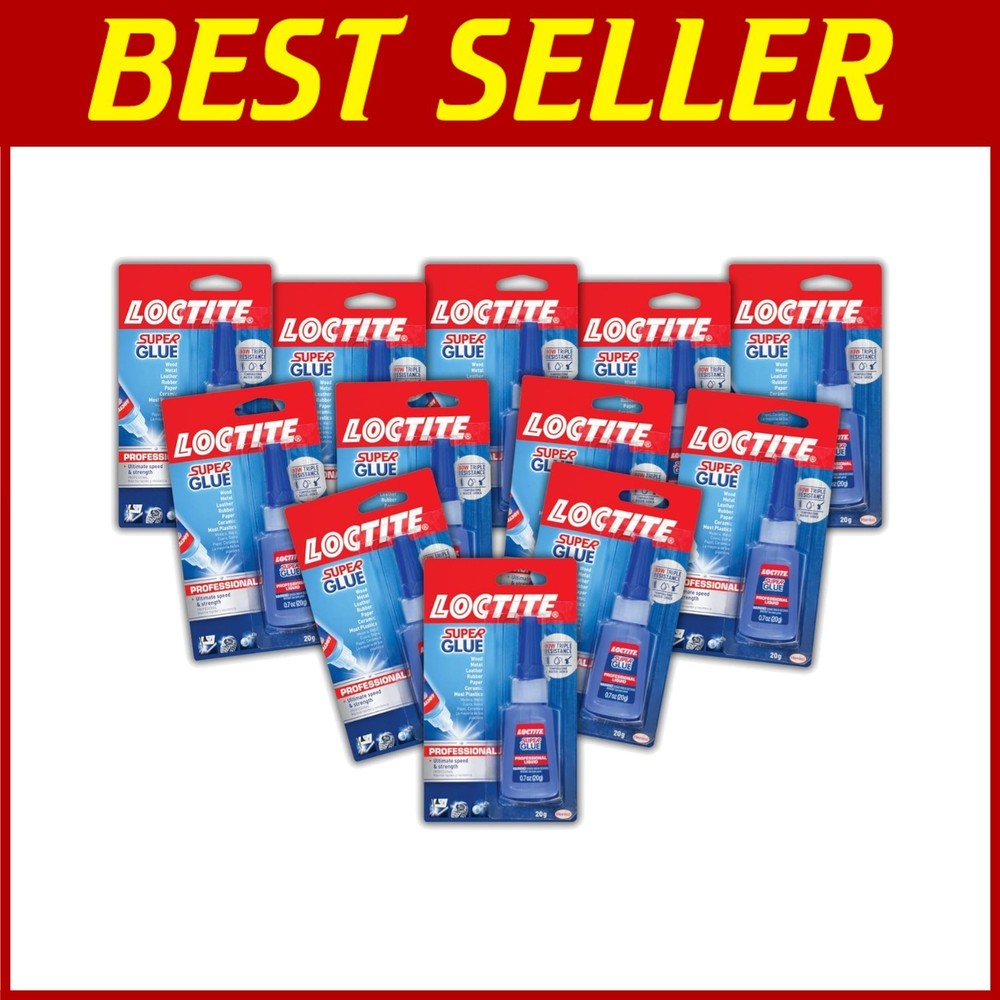 Professional Grade Superglue, 0.14 fl oz, Pack of 12