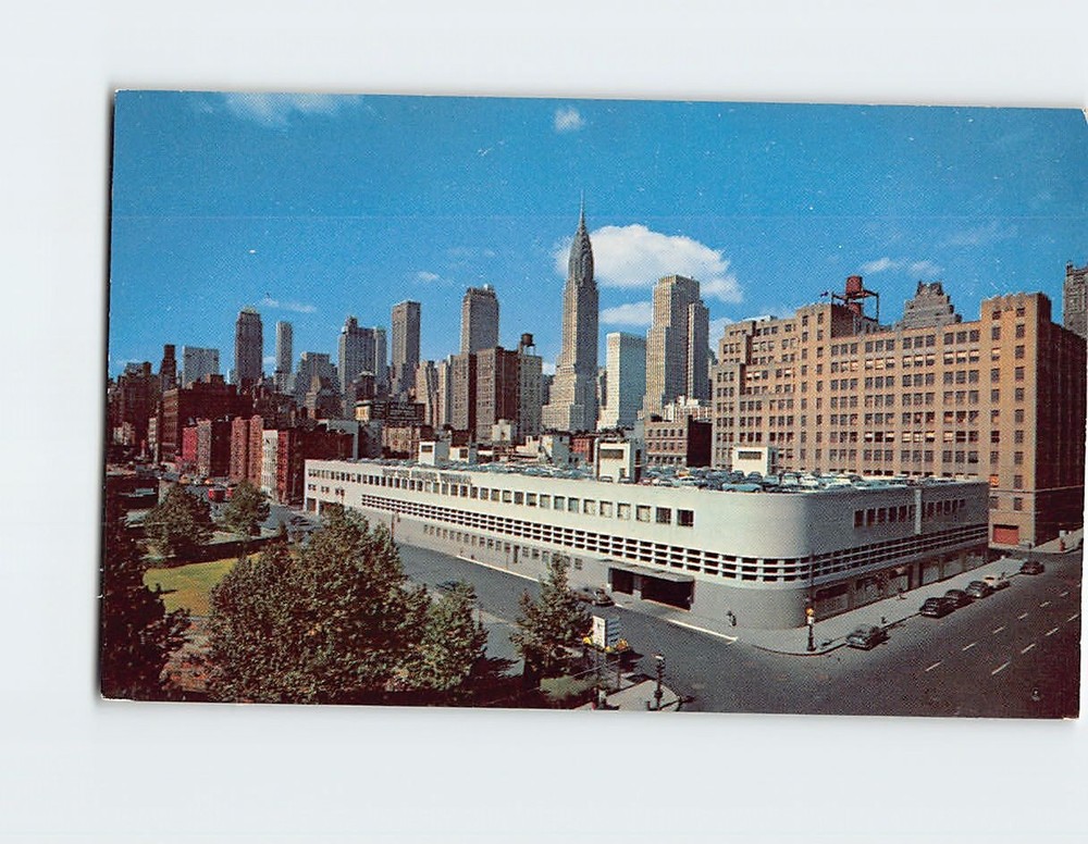 Postcard Mid Manhattan Skyline East Side Airlines Terminal New York City NY USA