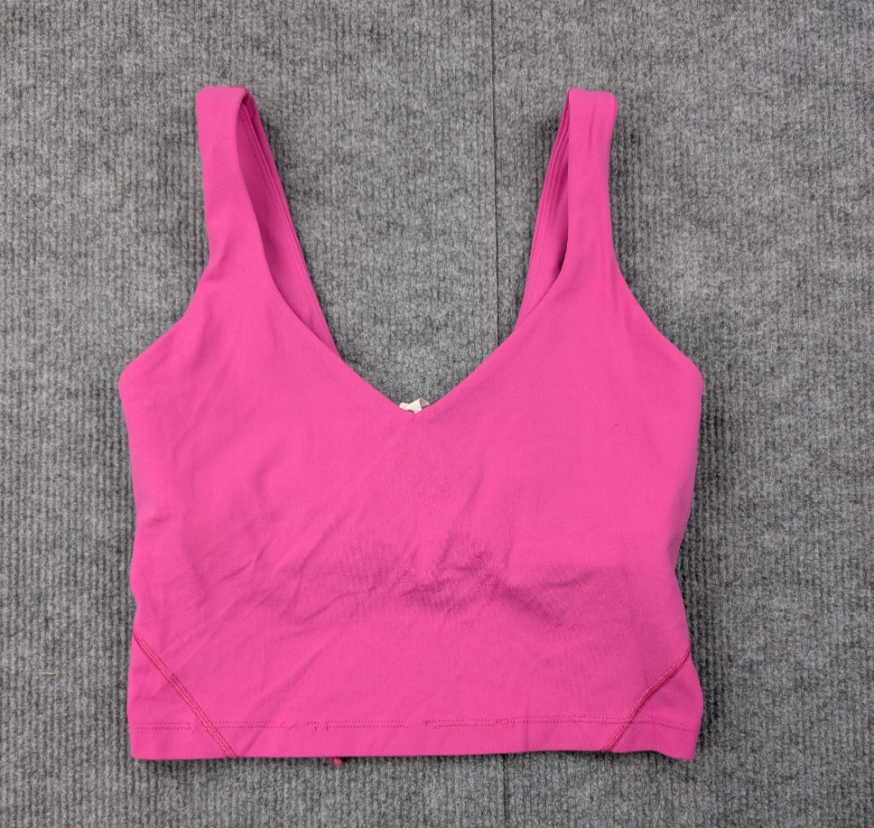 Lululemon Align Tank Womens 4 Bright Pink Athletic Built In Bra Yoga Pilates Gym