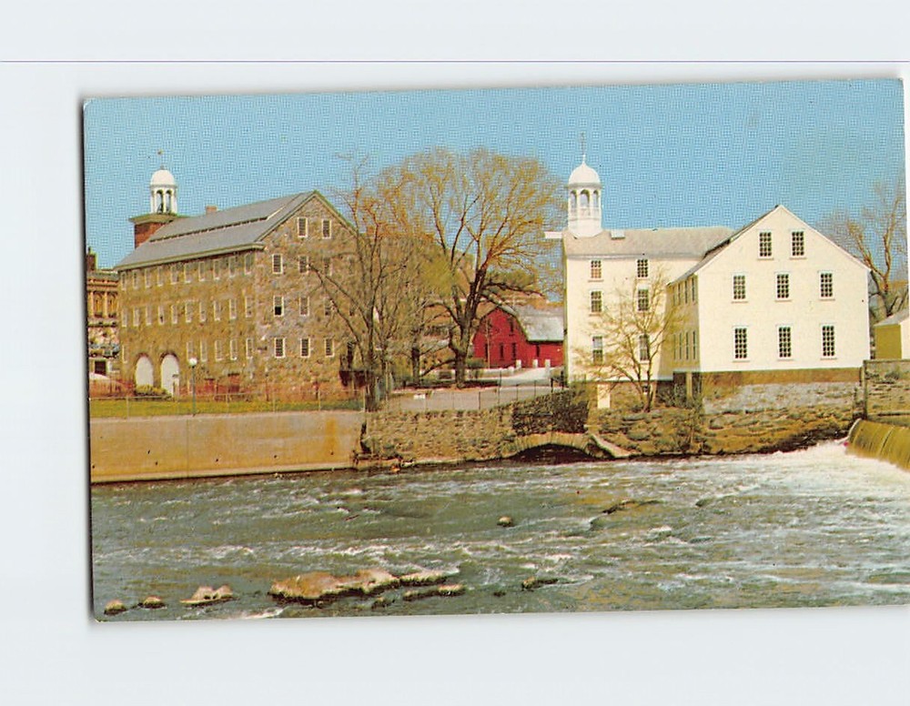 Postcard Slater Mill Historic Site Pawtucket Rhode Island USA