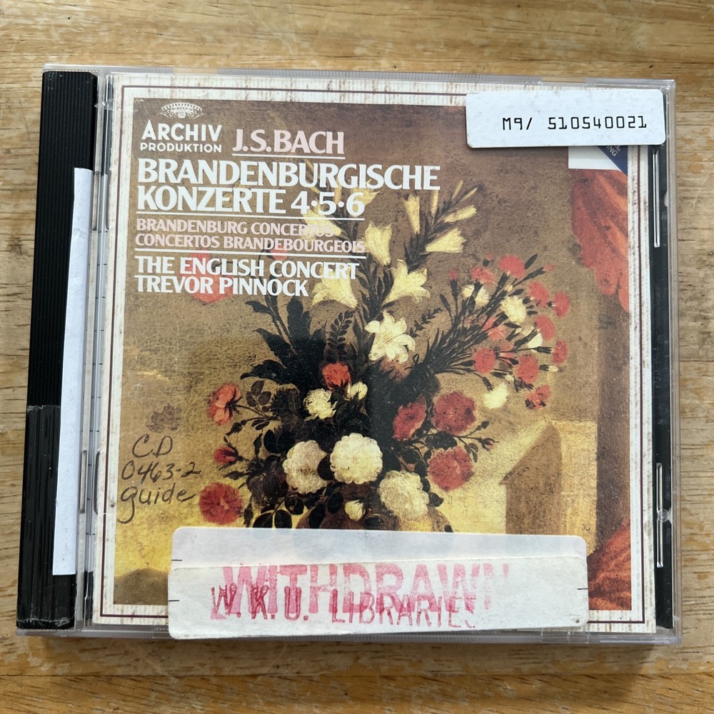 Brandenburg Concerti 4, 5 and 6 - Audio CD By Johann S Bach - VERY GOOD