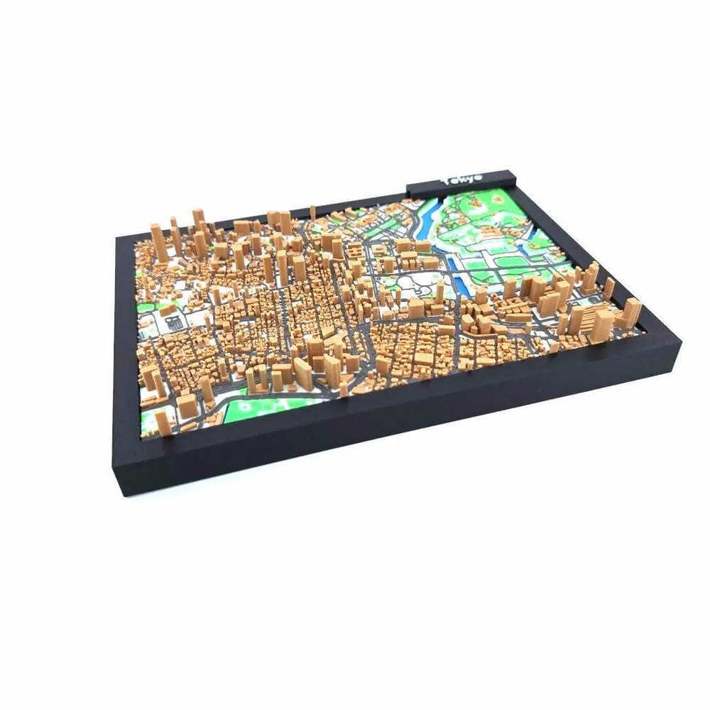 Tokyo 3D City Map - Framed Skyline Model
