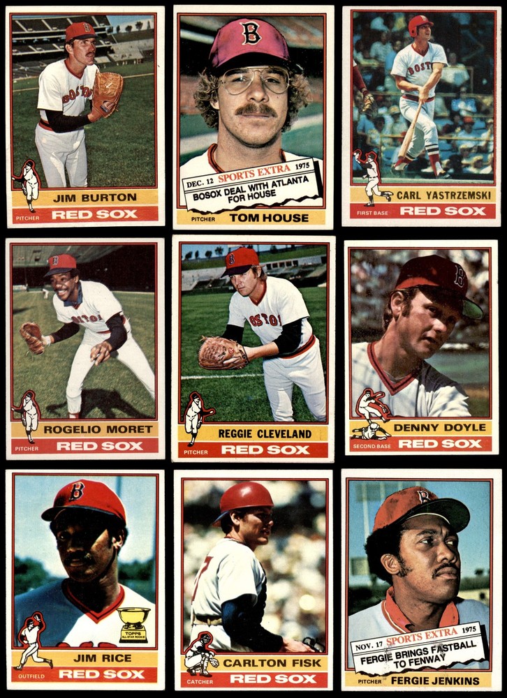 1976 Topps Red Sox Team Set 4.5 VG/EX+ Graded 6908782