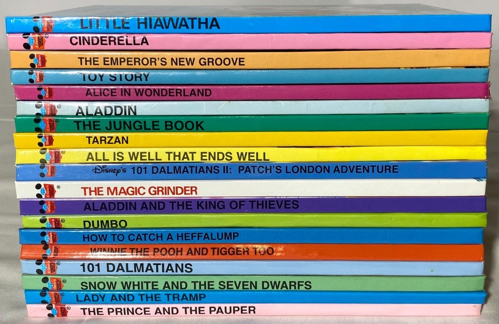 Disney Wonderful World of Reading Lot 19 Vintage HC Books 1975–2003