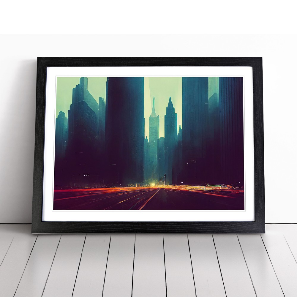 A New York City Skyline Vol.1 Enmarcado Pared Arte Impresión Póster Imagen Pintura