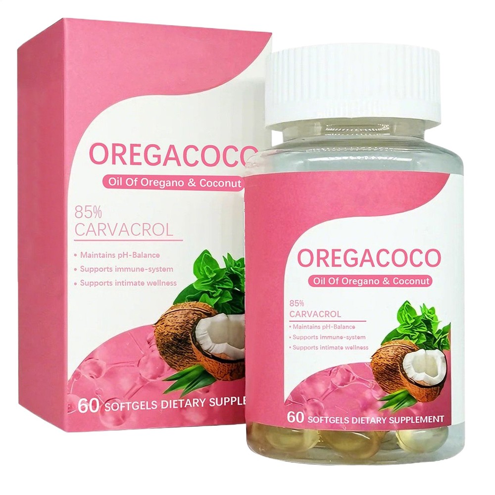 Oregano & Coconut Oil Blend High Carvacrol Cont 60ct Herbal Supplement