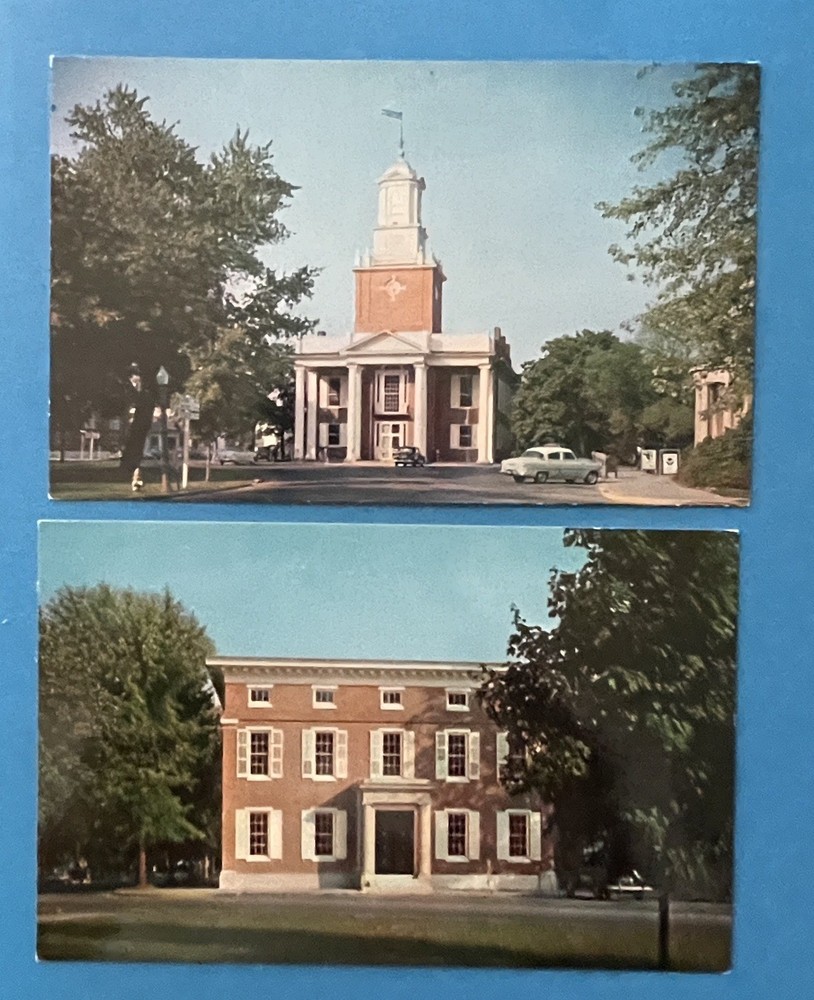 Georgetown Delaware Sussex County Court House & Farmers Bank Postcard Lot UNUSED