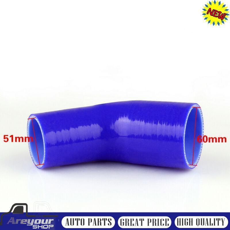 45-Degree Silicone Elbow Coupler for Turbo Intercooler Intake 51mm 60mm US