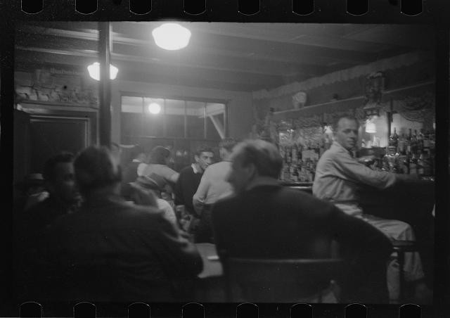 Photo:1930s Bar Interior Men at Counter Night Scene