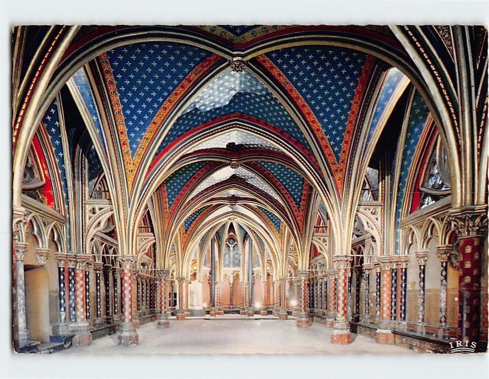 Postcard Interior Chapel of the Sainte-Chapelle in Paris France