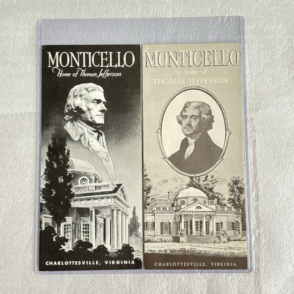 Lot of 2 Monticello Brochure Travel Map