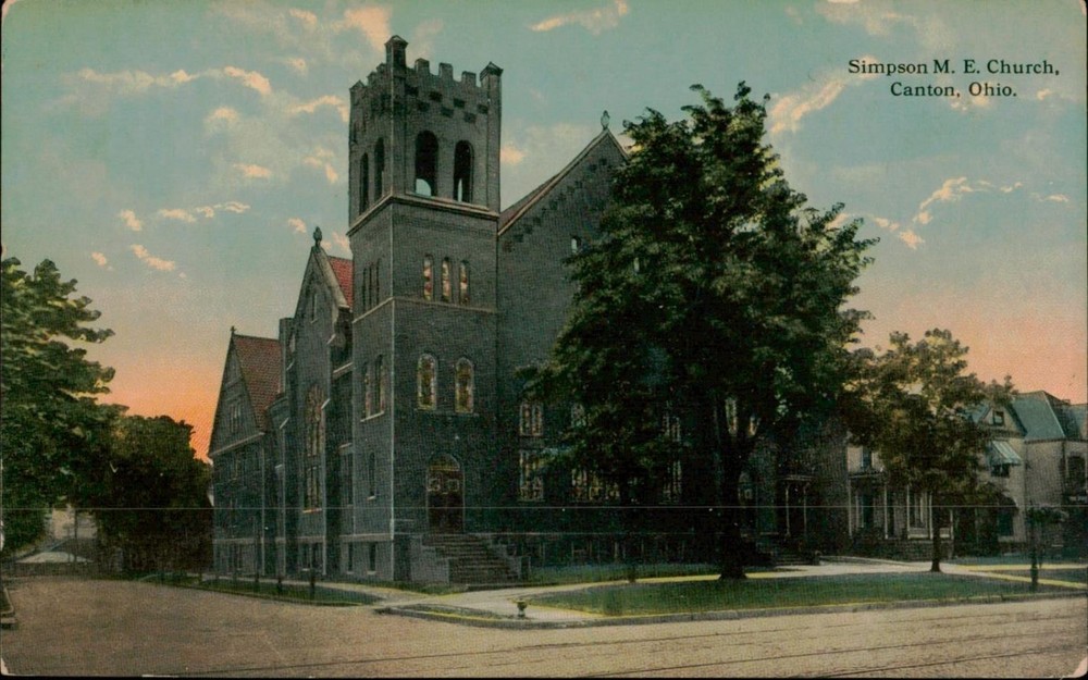 Early 1900s Simpson M.E. Church Canton Ohio Divided Back Postcard