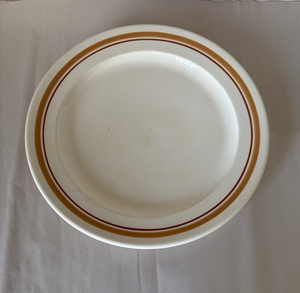 Vintage Anchor Hocking Ironstone Rye Town 10.5” Dinner Plate