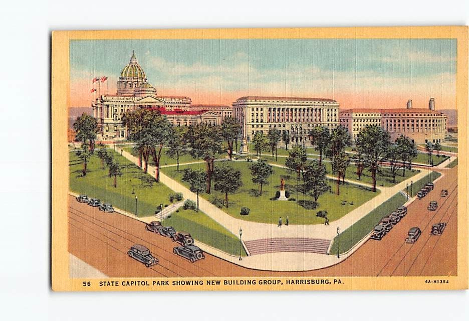 Postcard State Capitol Park Harrisburg Pennsylvania USA