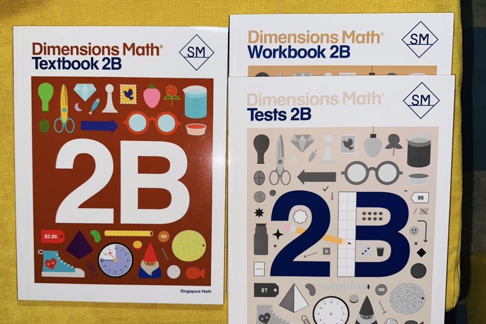 Singapore Dimensions Math 2B Textbook, Workbook, Test