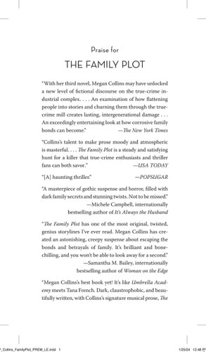 The Family Plot: A Novel by Collins, Megan, Good Book