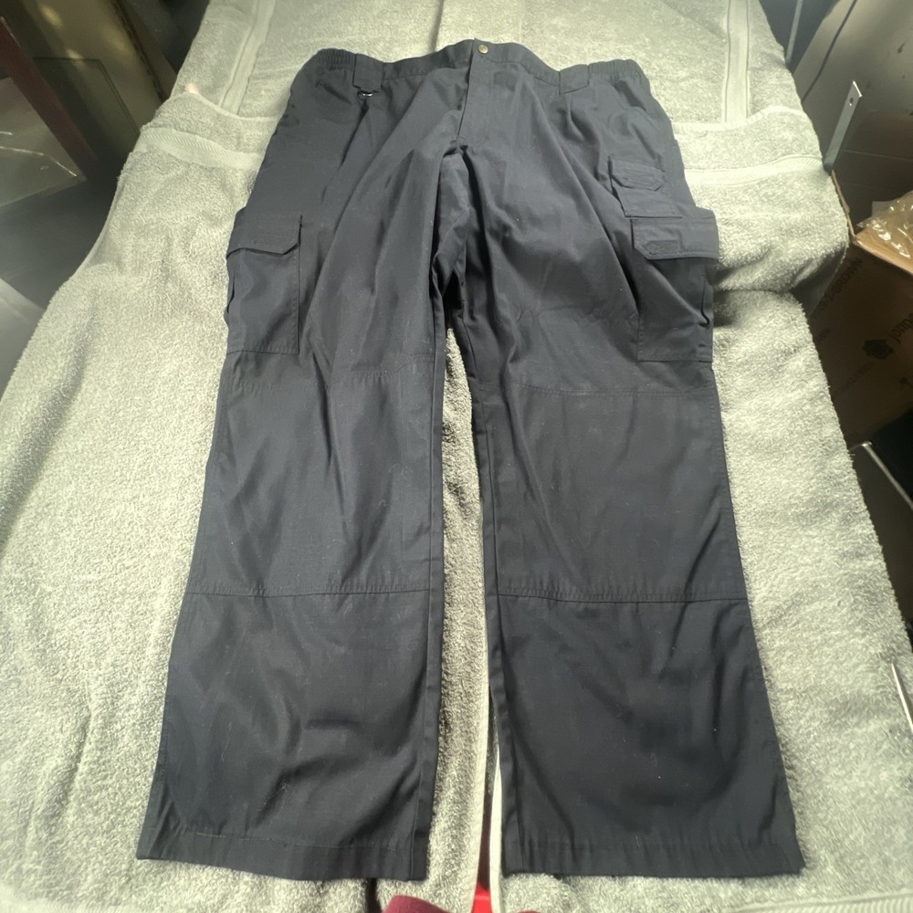 5.11 Tactical Pants Mens 48x34 Dark Blue Flex Elastic Waist Ripstop 511 Cargo